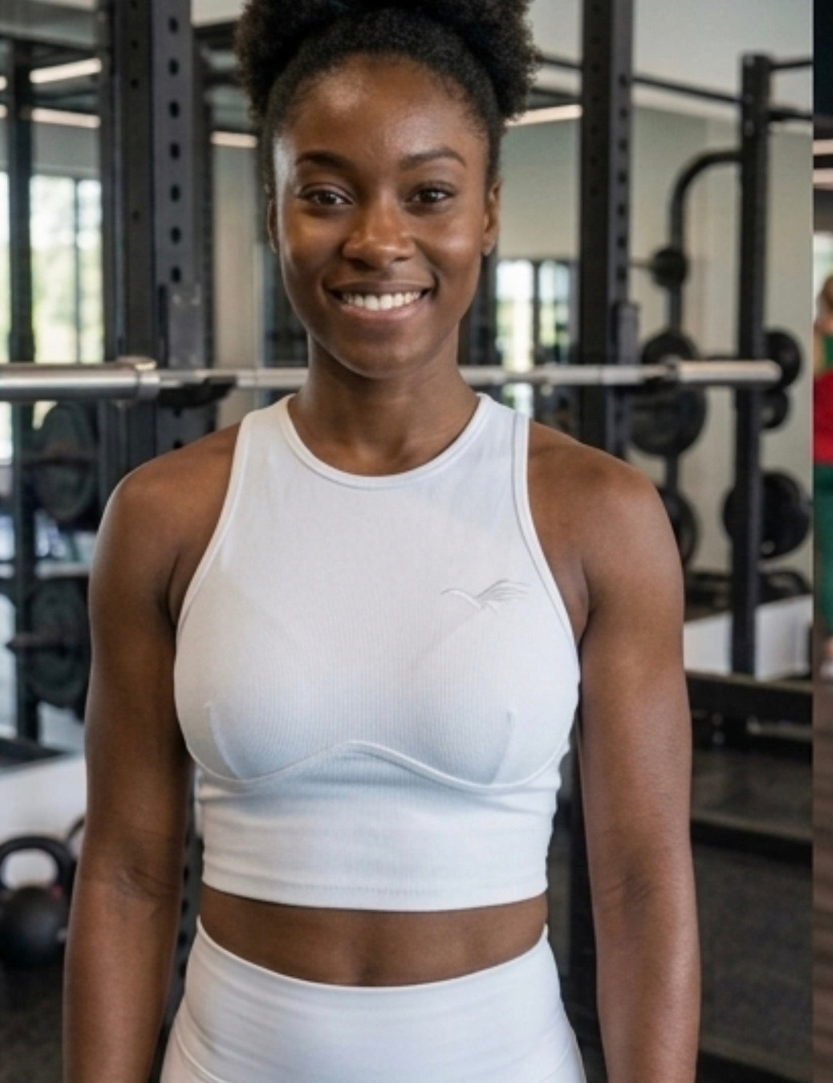 The Aether Sculpted High-Neck Crop Top