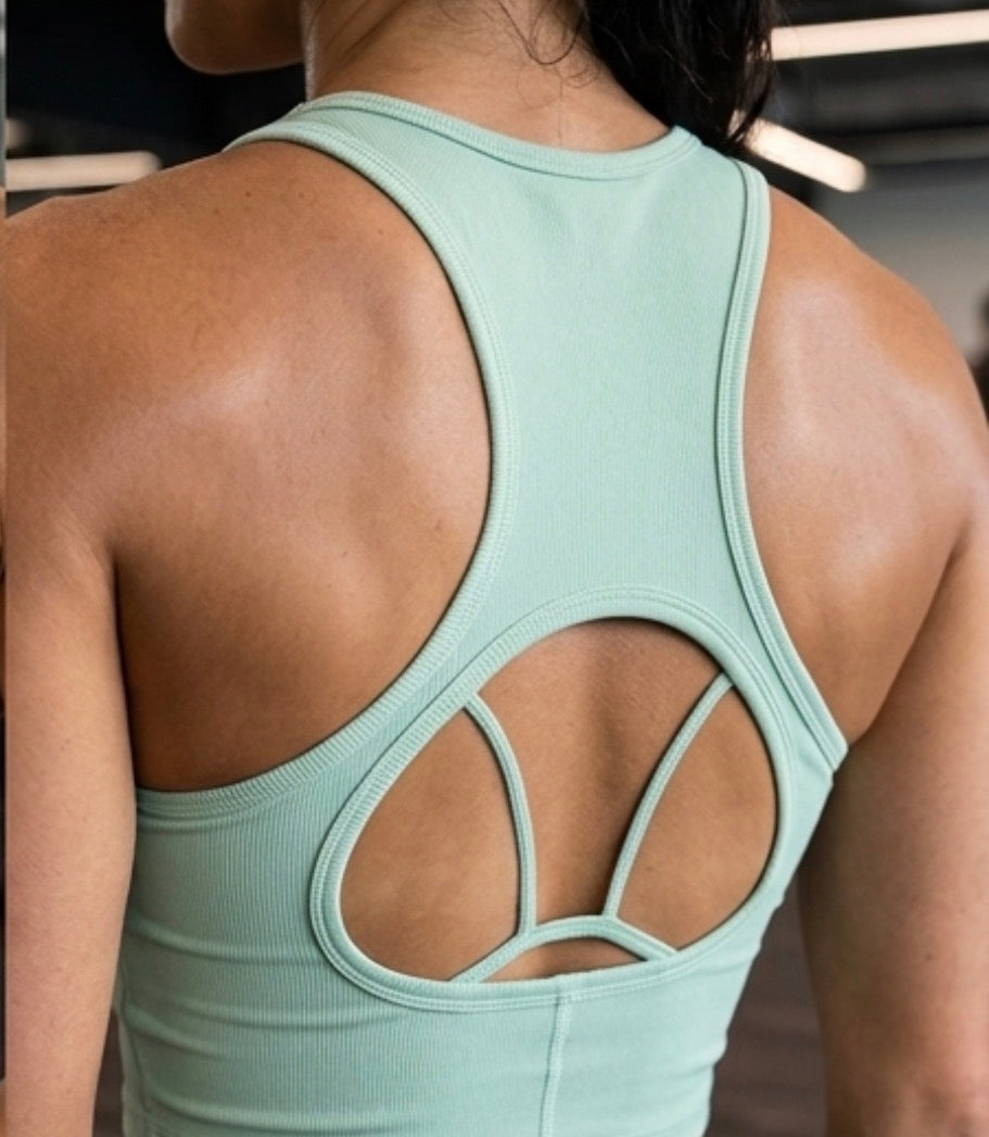 The Aether Sculpted High-Neck Crop Top
