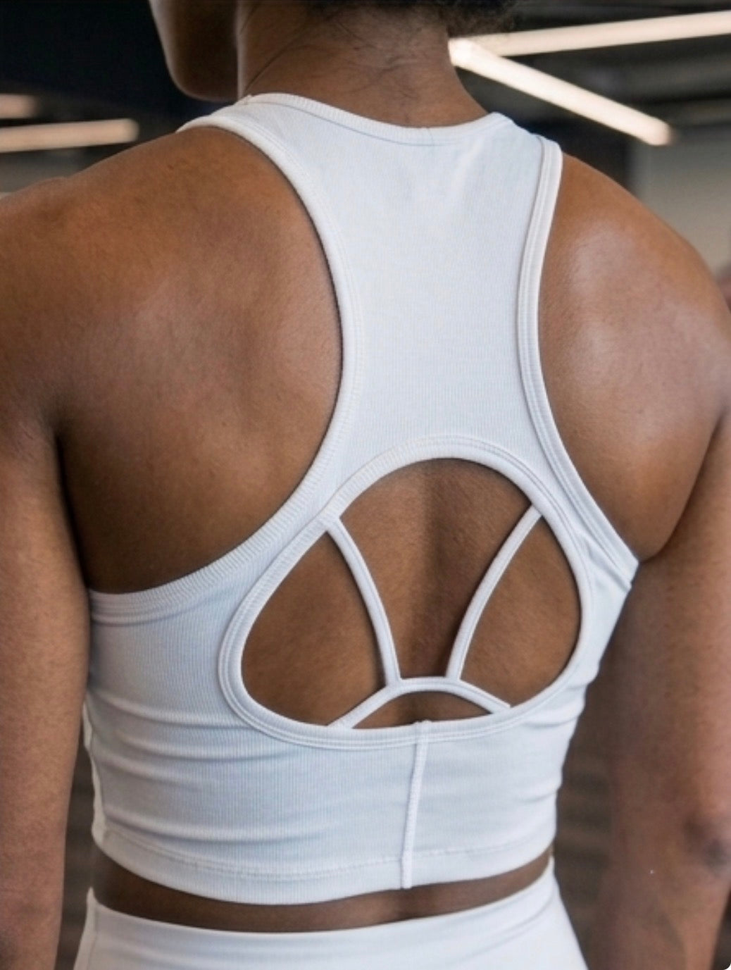 The Aether Sculpted High-Neck Crop Top